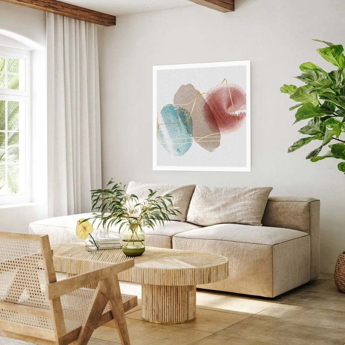 Poster - Beads of Space - 60x60 cm