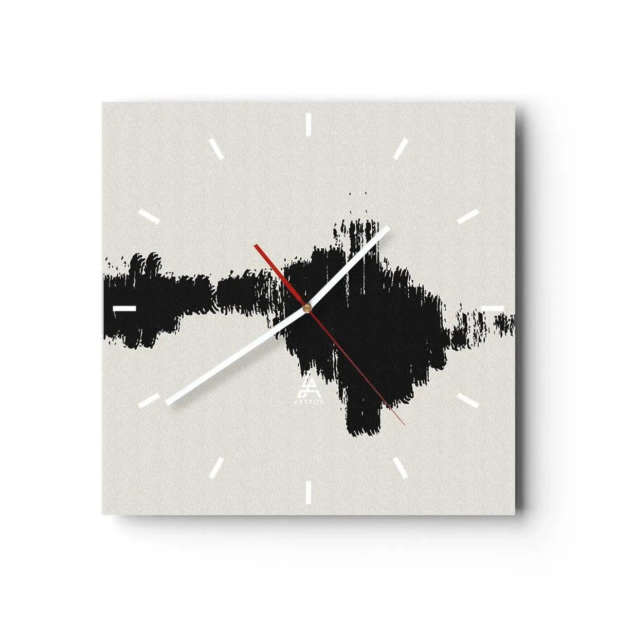 Wall clock - Clock on glass - Vibrations of Imagination - 40x40 cm