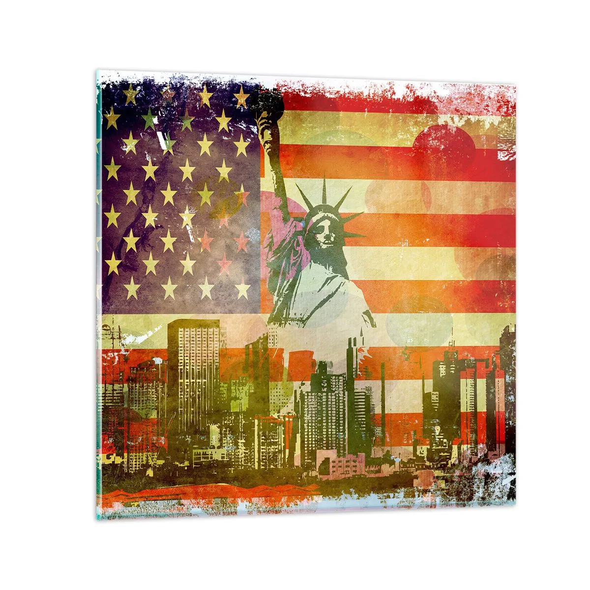 Glass picture - Viva America! - 40x40 cm