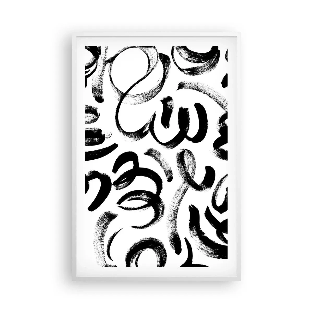 Poster in white frmae - Black on White - 61x91 cm