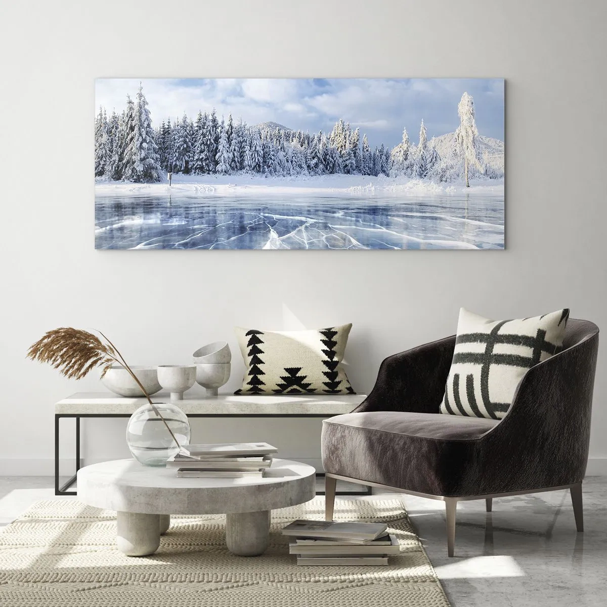 Glass picture - Dazling and Crystalline View - 120x50 cm