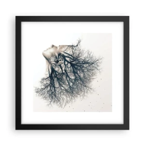 Poster in black frame - Listening to the Whisper of the Trees - 30x30 cm