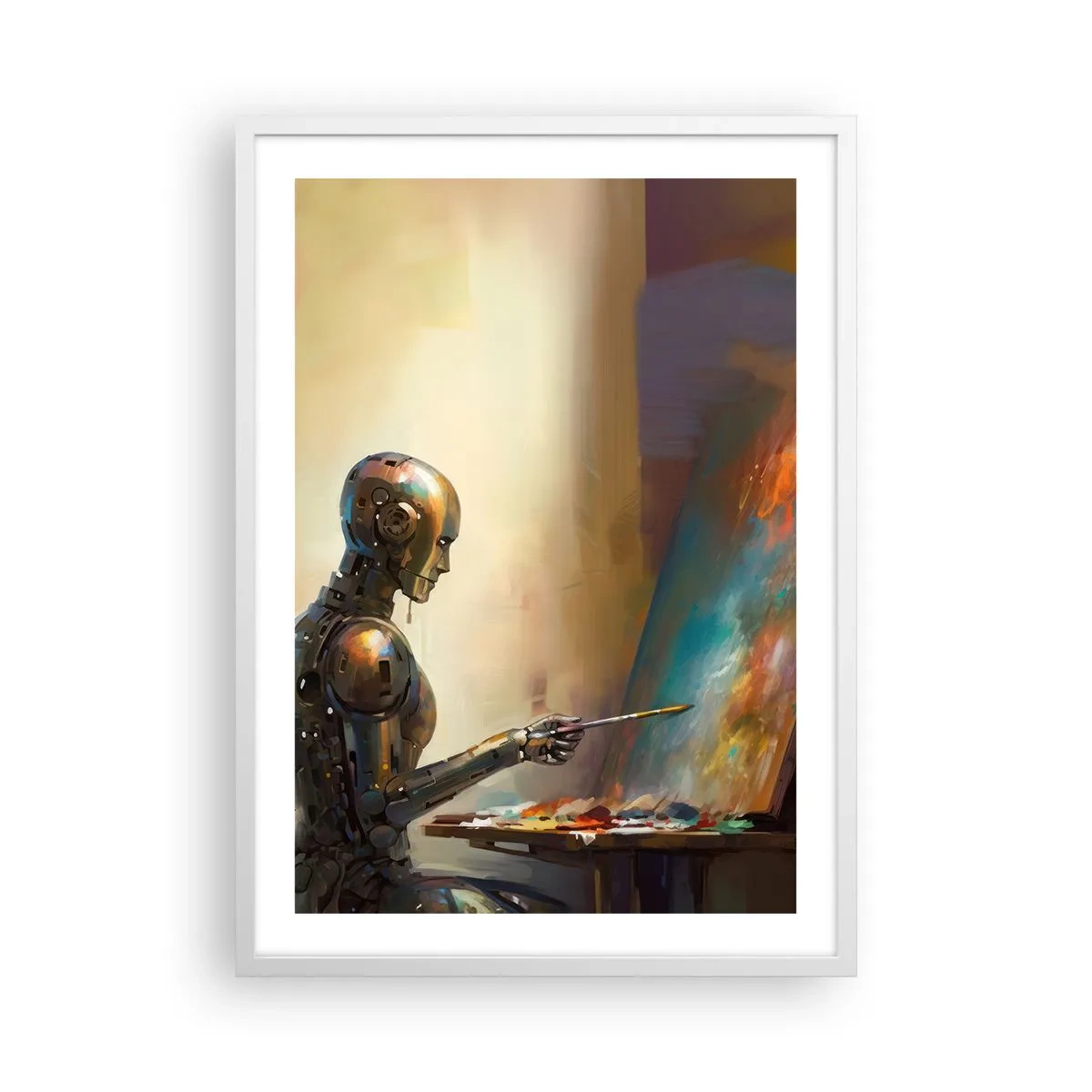 Poster in white frmae - Art of the Future - 50x70 cm