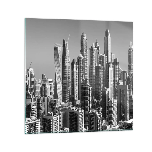 Glass picture - City over a Desert - 70x70 cm
