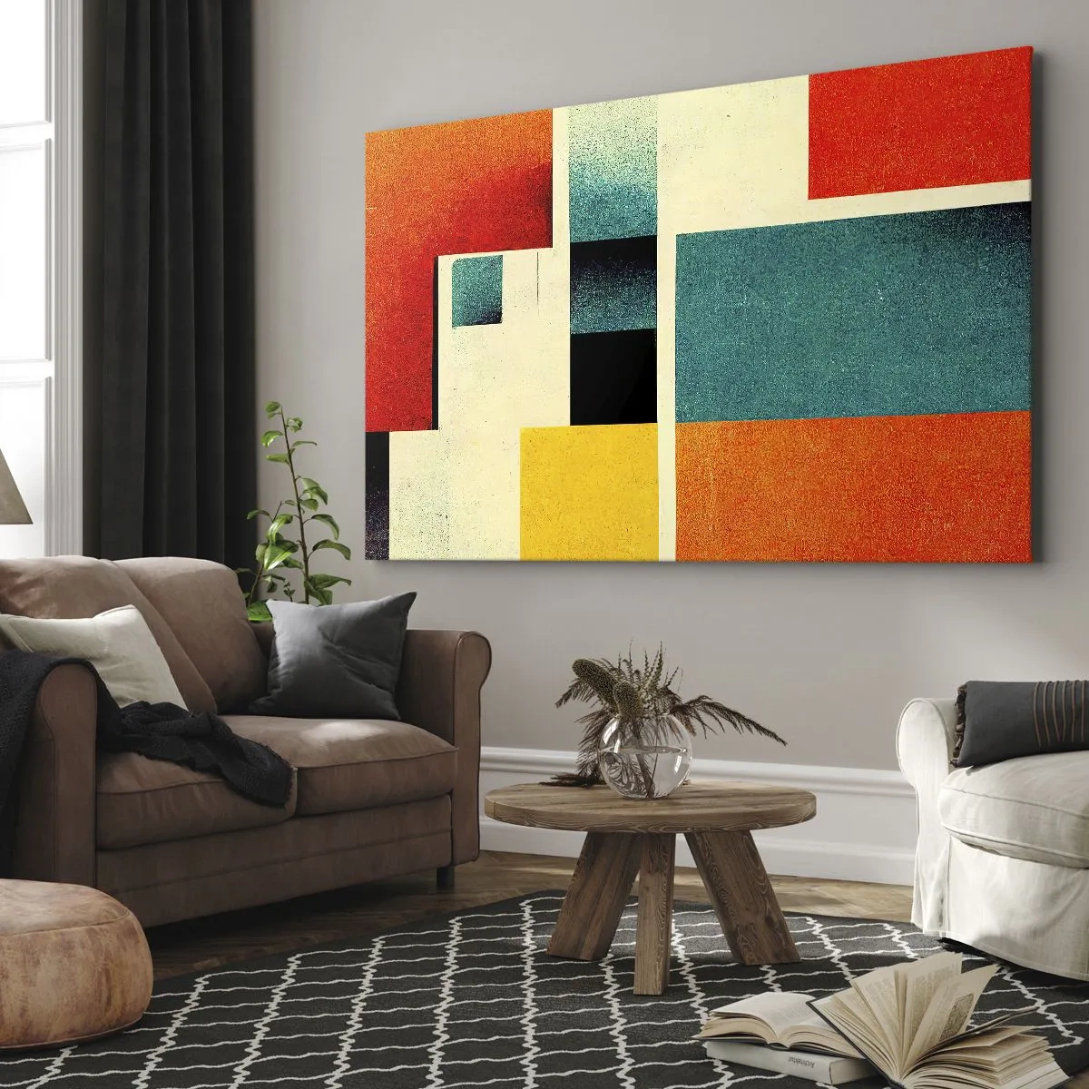 Canvas picture - Geometric Abstract - Good Energy - 70x50 cm