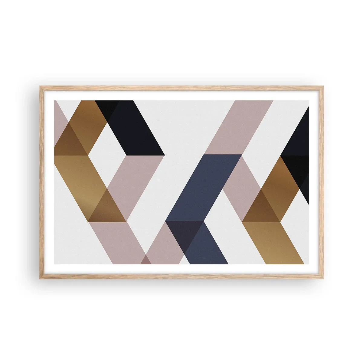 Poster in light oak frame - Planes and Angles - 91x61 cm