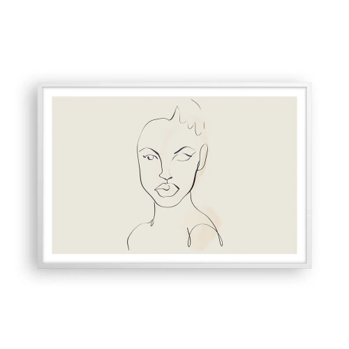 Poster in white frmae - Outline of Sensuality - 91x61 cm