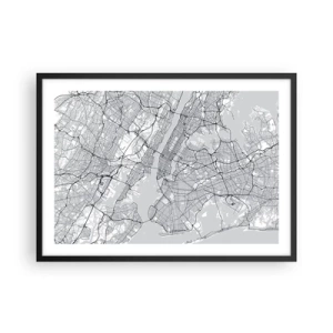 Poster in black frame - Anatomy of Metropolis - 70x50 cm