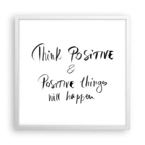 Poster in white frmae - How to Live? - 50x50 cm