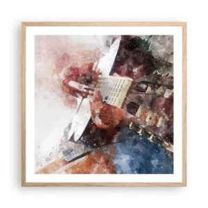 Poster in light oak frame - And What do You Think? - 60x60 cm