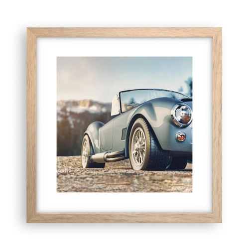 Poster in light oak frame - Styel Is What Counts - 30x30 cm