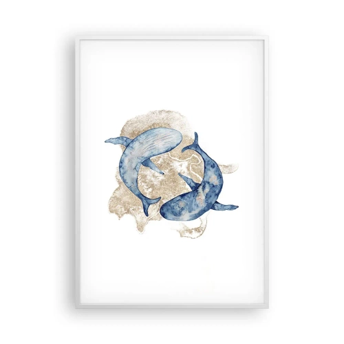 Poster in white frmae - Frendship or Love? - 70x100 cm