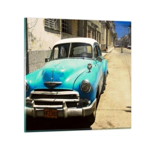 Glass picture - Eviva Cuba! - 60x60 cm