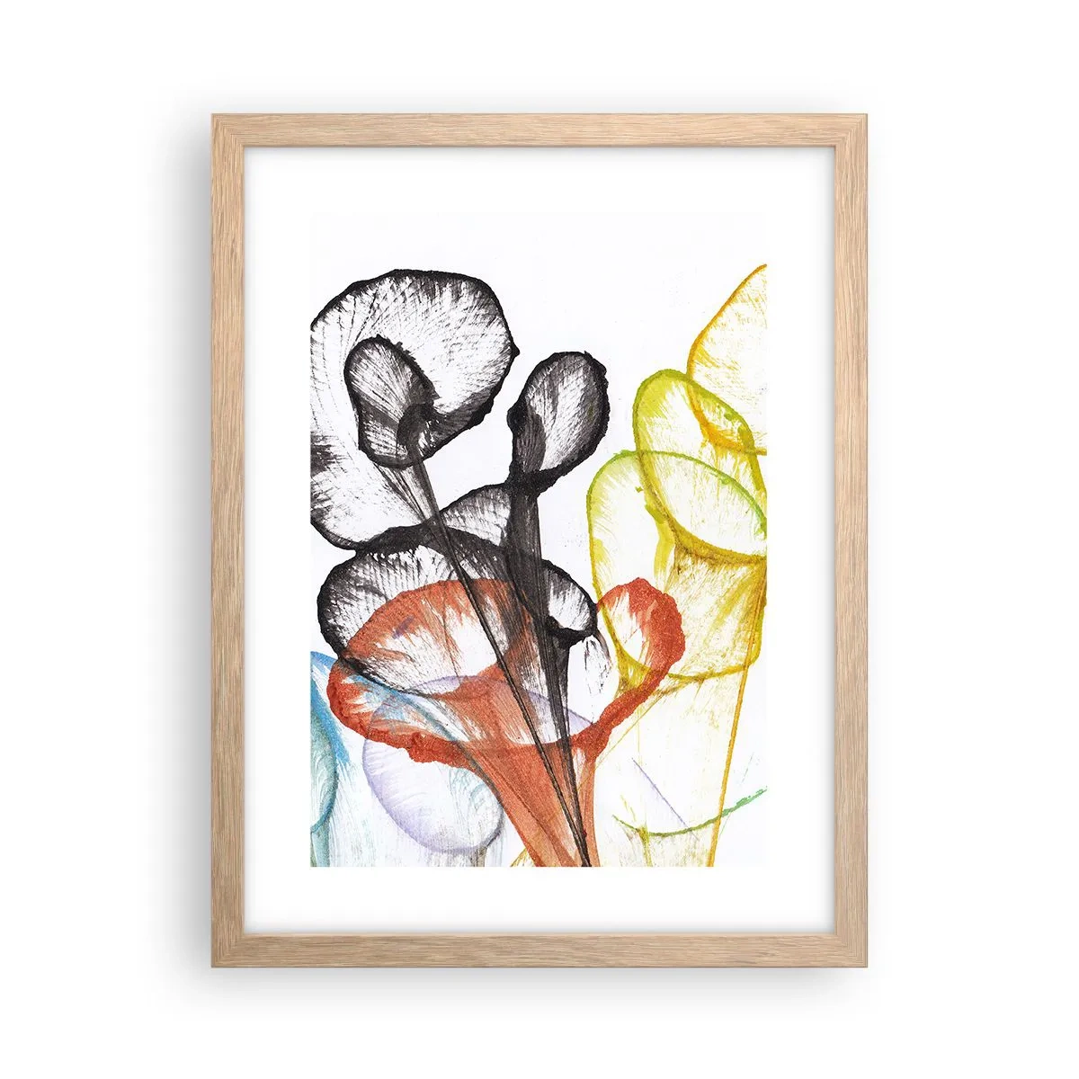 Poster in light oak frame - Flowers with a Soul - 30x40 cm