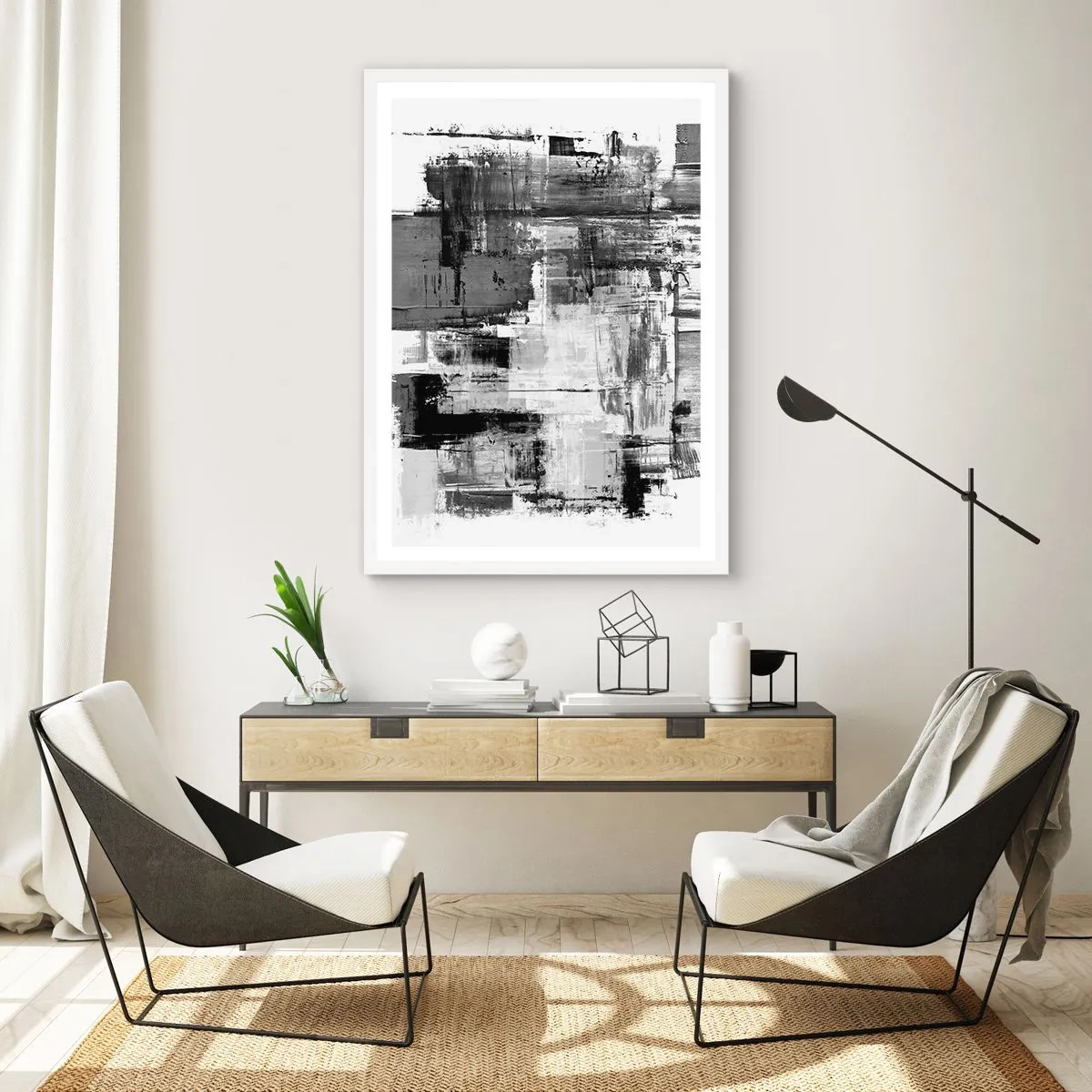 Poster in white frmae - Grey is Beautiful - 70x100 cm