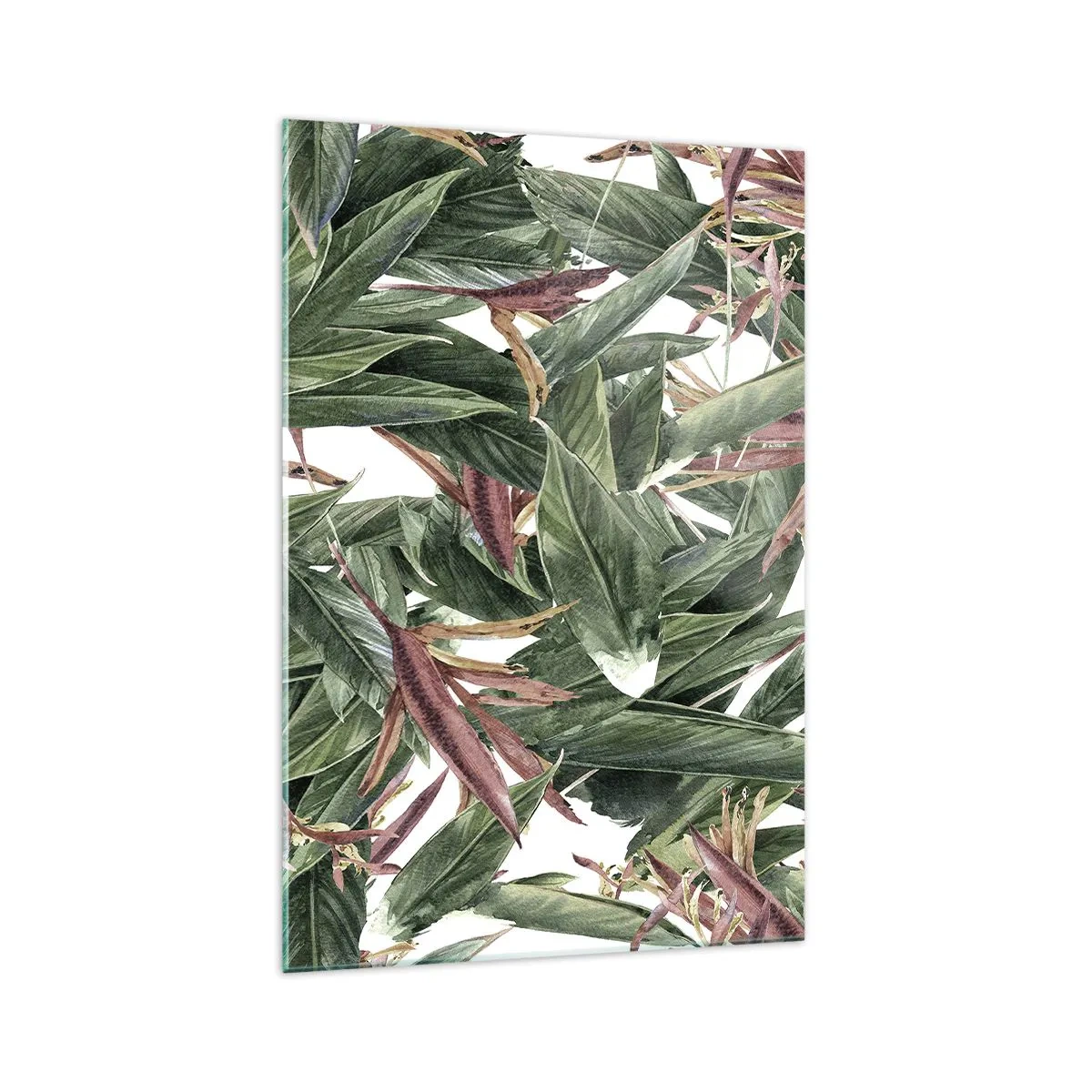 Glass picture - Emerald and Lilac Thicket - 70x100 cm