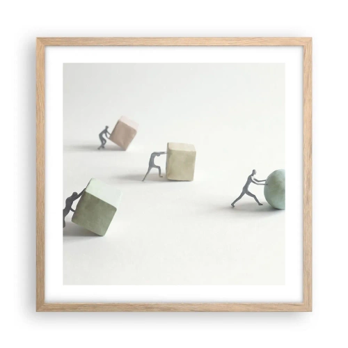 Poster in light oak frame - That's Life - 50x50 cm