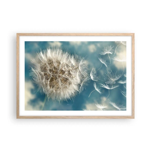 Poster in light oak frame - Breath of an Angel - 70x50 cm