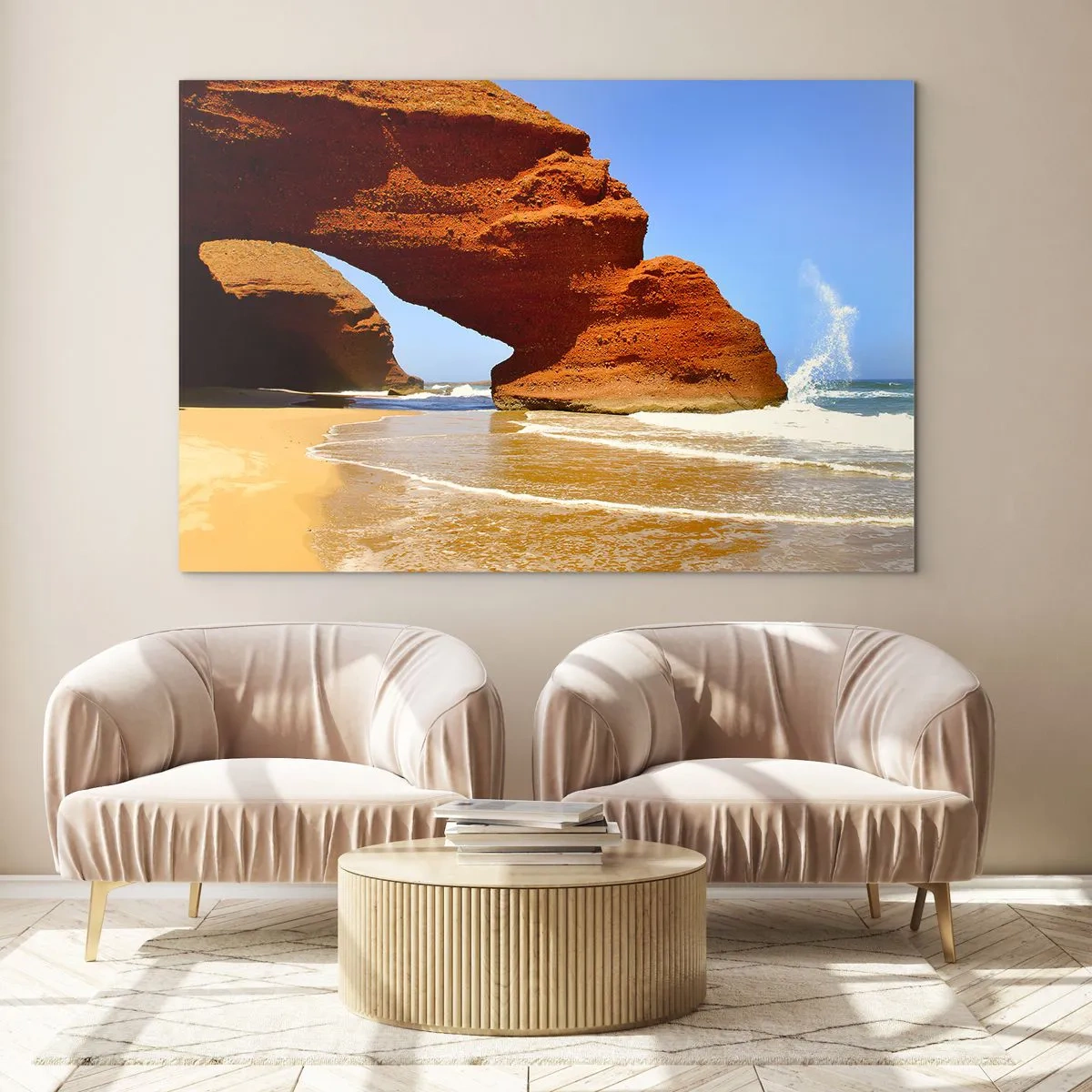 Glass picture - Water and Wind through Thousands of Years - 100x70 cm