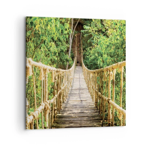 Canvas picture - Suspended in Green - 60x60 cm