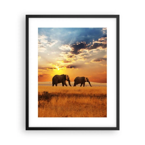 Poster in black frame - Family Walk - 40x50 cm
