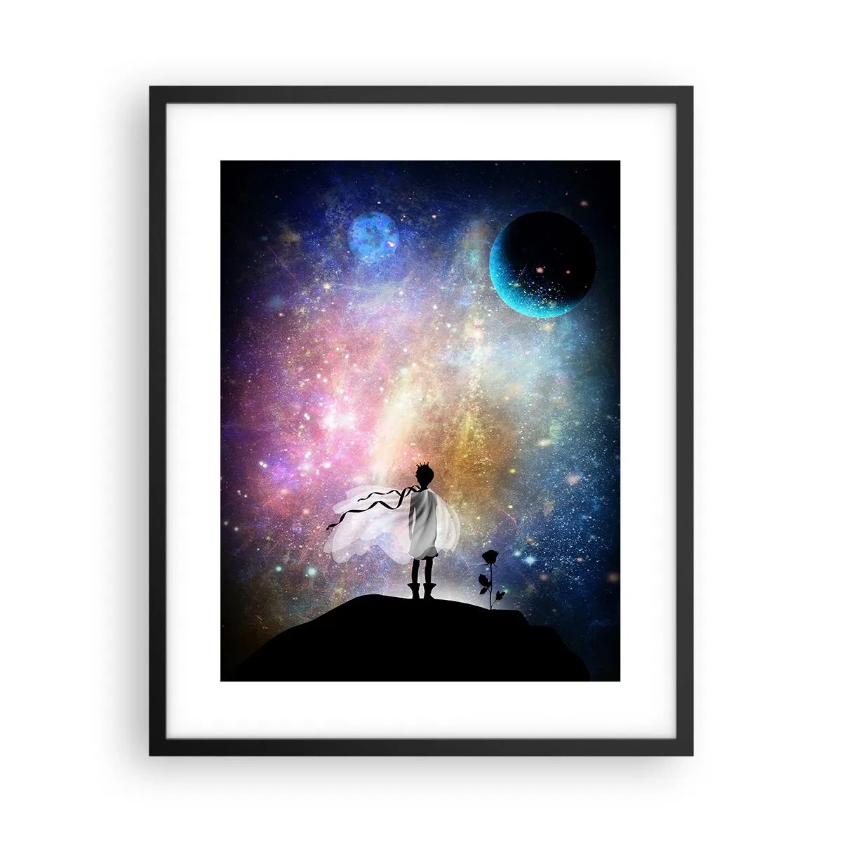 Poster in black frame - Little Prince - 40x50 cm