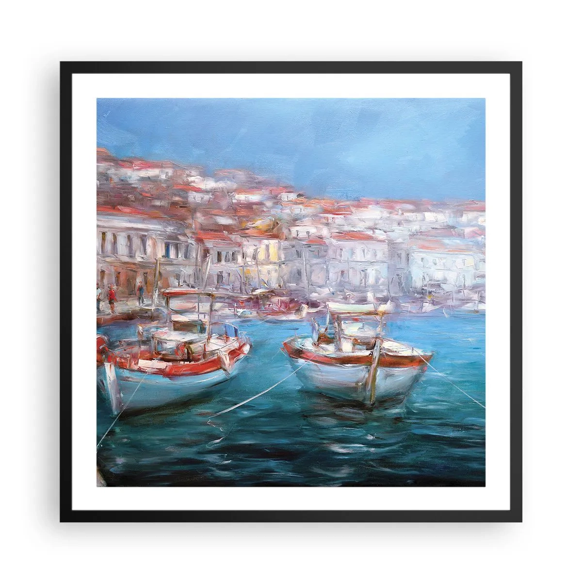 Poster in black frame - Italian Bay - 60x60 cm