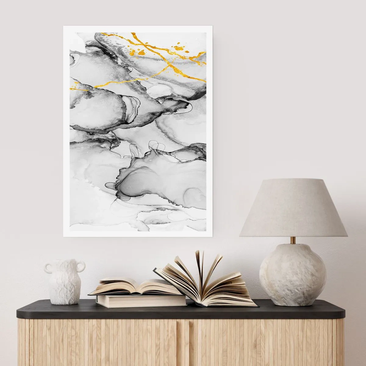 Poster - Composition with a Golden Motif - 30x40 cm
