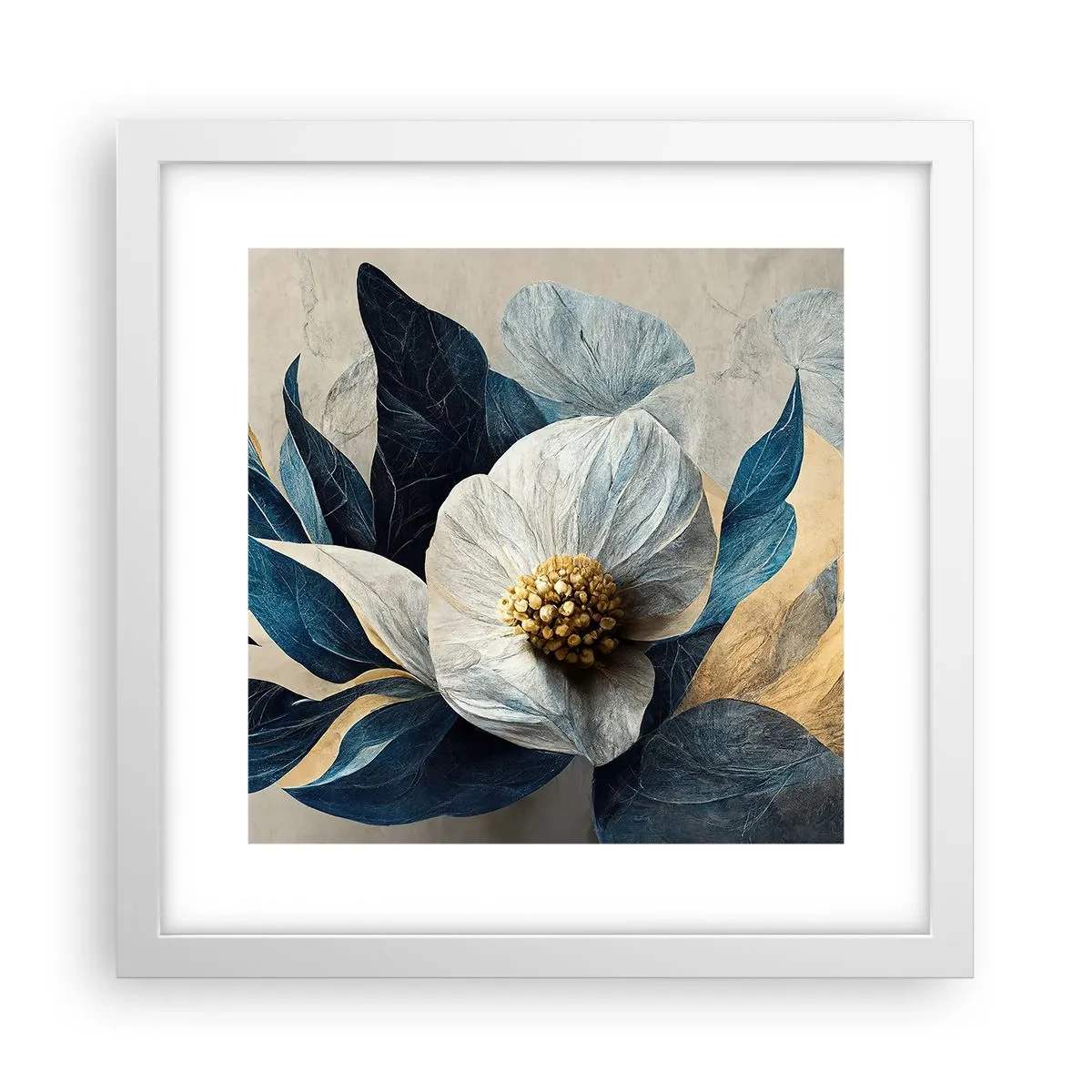 Poster in white frmae - With a Heart of Gold - 30x30 cm