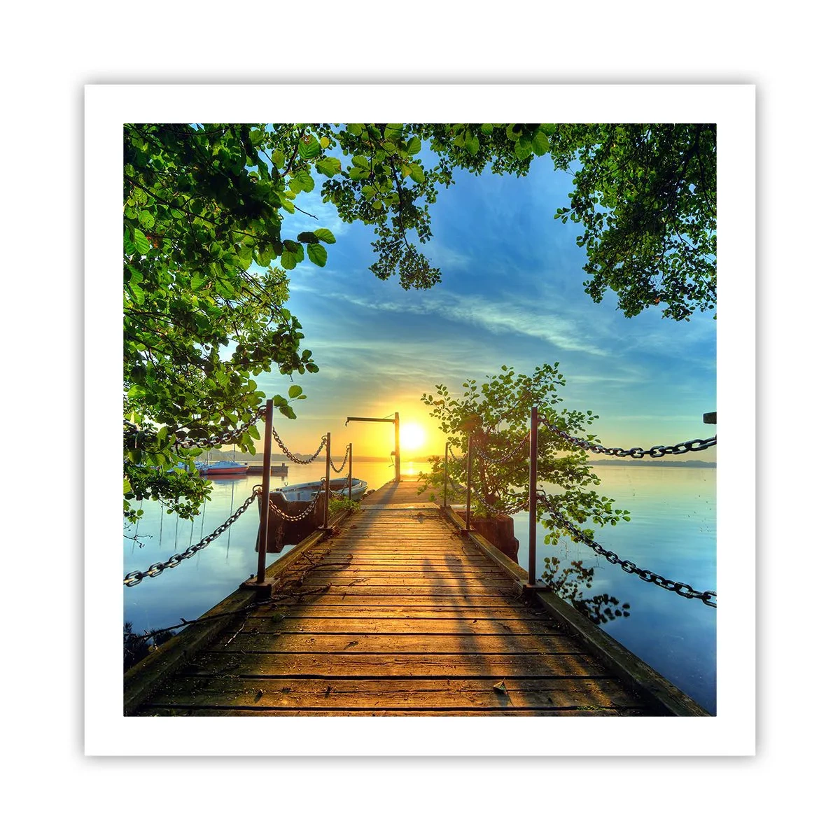 Poster - Sunset by the Water - 60x60 cm
