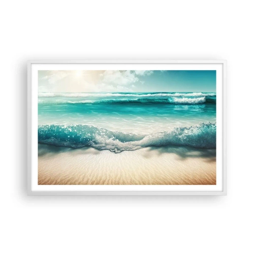 Poster in white frmae - Calm of the Ocean - 91x61 cm