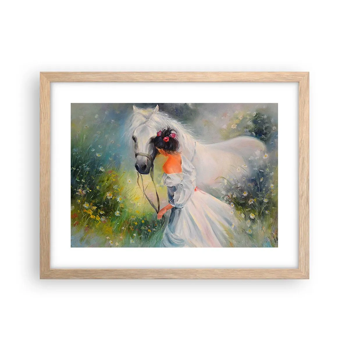 Poster in light oak frame - Like from a Beautiful Dream - 40x30 cm