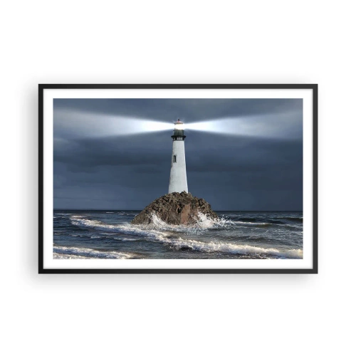 Poster in black frame - Here…Here…Here! - 91x61 cm