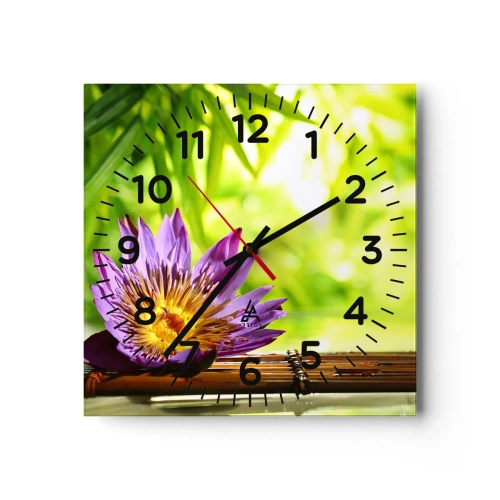 Wall clock - Clock on glass - In the Asian Sun - 40x40 cm