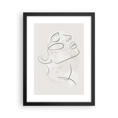 Poster in black frame - Outline of Happiness - 30x40 cm
