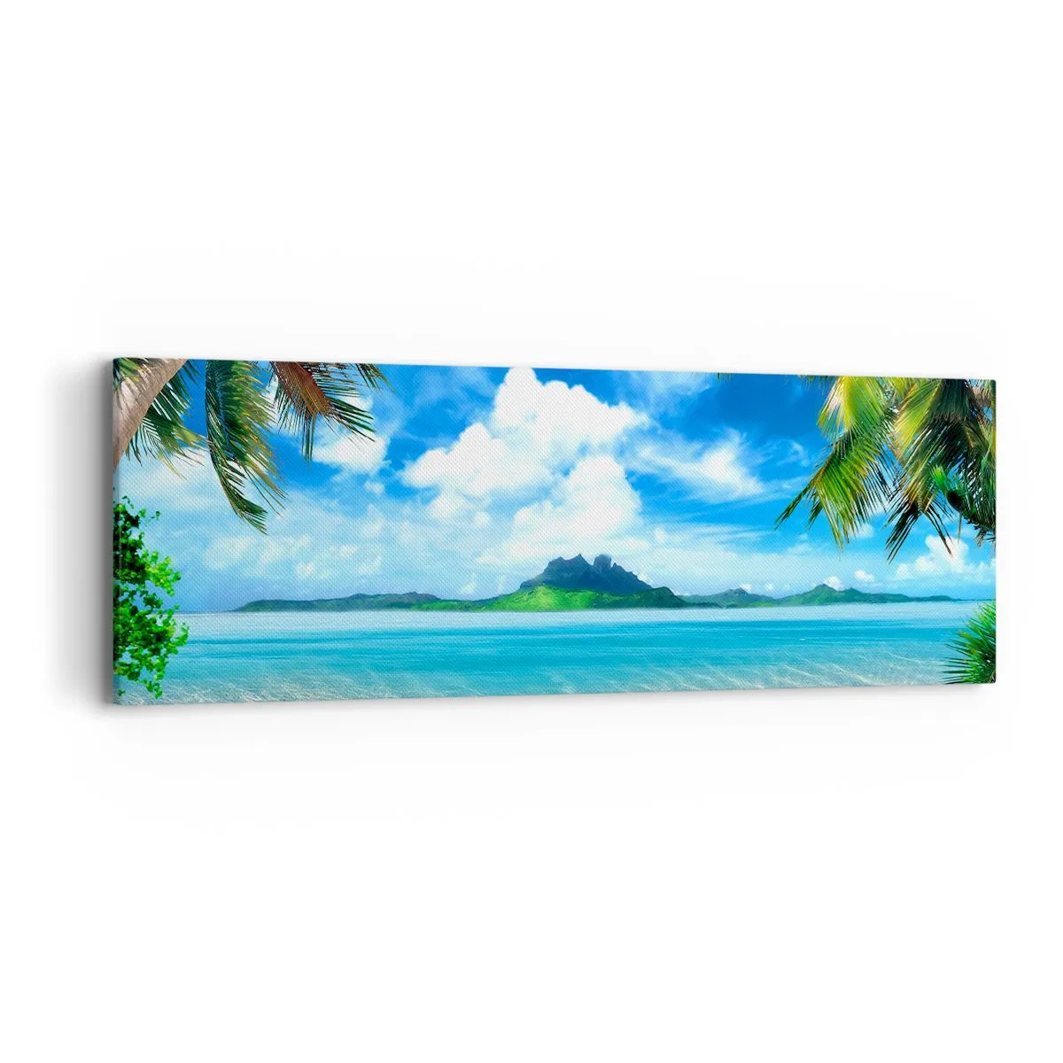 Canvas picture - Blue Tropics - 90x30 cm