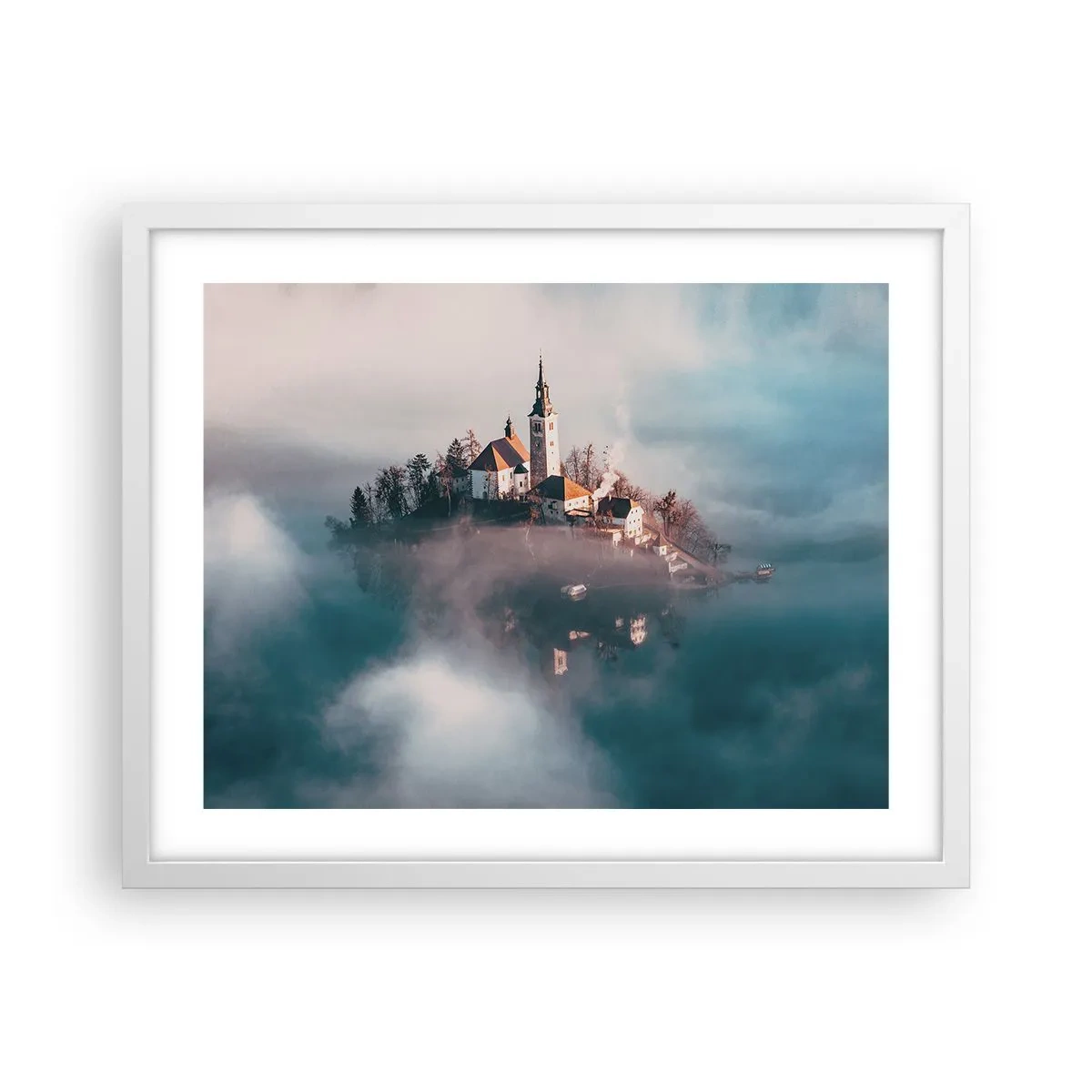 Poster in white frmae - Island of Dreams - 50x40 cm