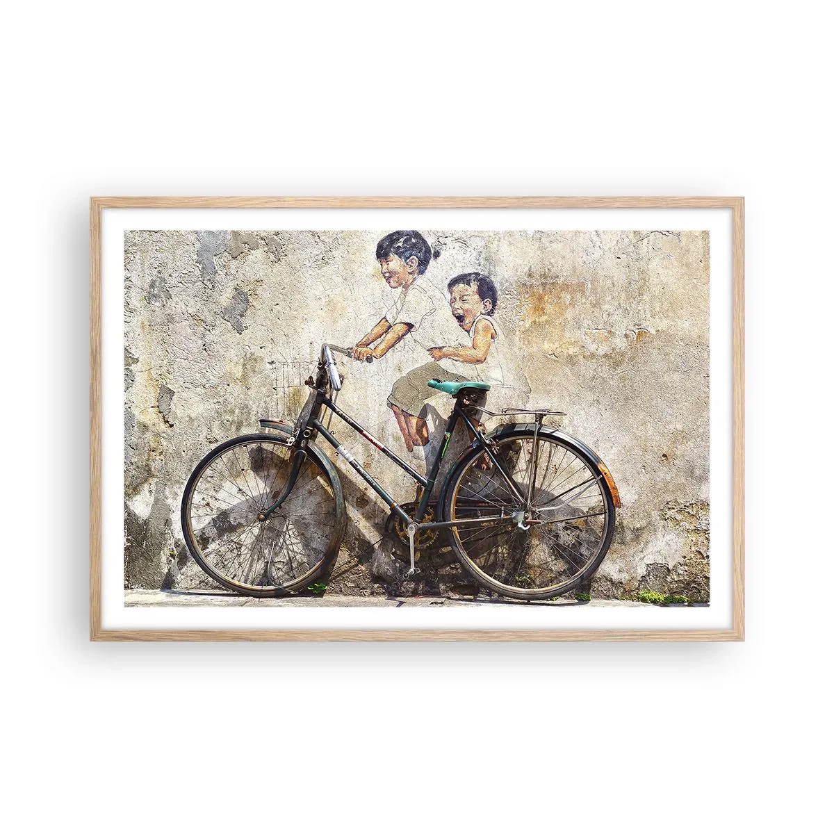 Poster in light oak frame - True or False? - 91x61 cm