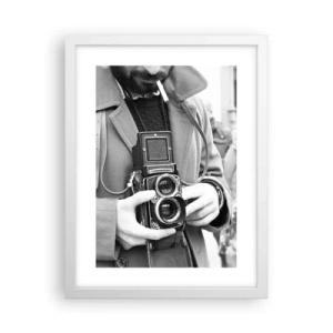Poster in white frmae - In Retro Style - 30x40 cm