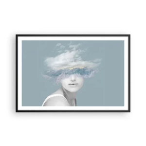 Poster in black frame - With the Head In the Clouds - 91x61 cm