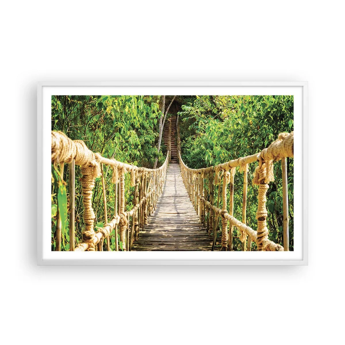 Poster in white frmae - Suspended in Green - 91x61 cm