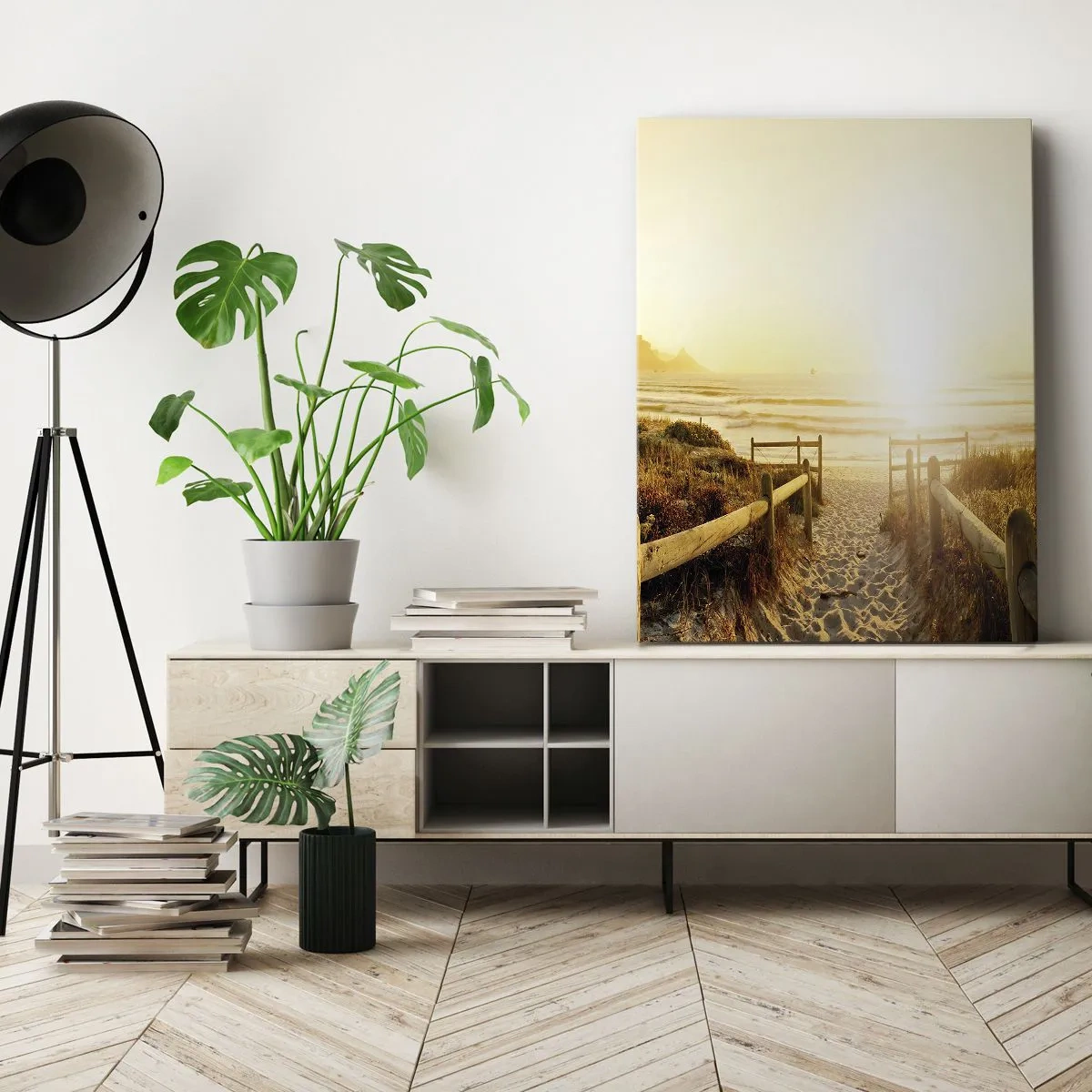 Canvas picture - Through the Dune, Towards the Sun - 45x80 cm