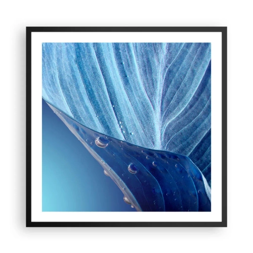 Poster in black frame - Hidden Drops of Blue - 60x60 cm