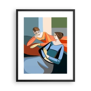 Poster in black frame - Time for Confession - 40x50 cm