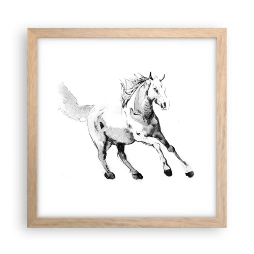 Poster in light oak frame - Untamed Soul - 30x30 cm