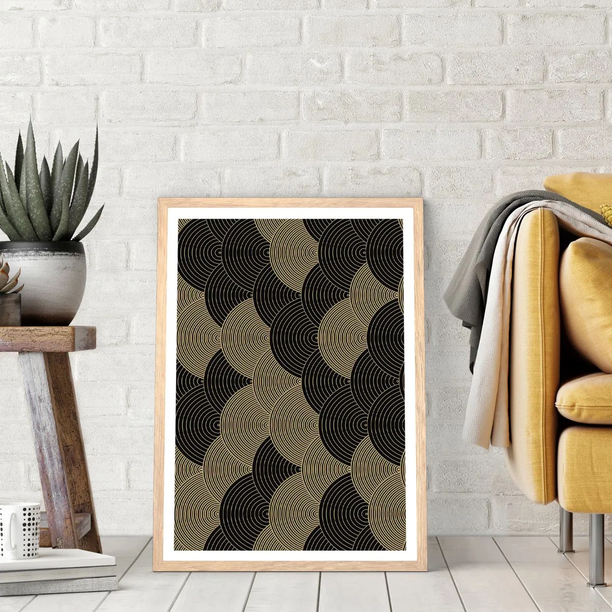 Poster in light oak frame - Unity in Multitude - 30x40 cm