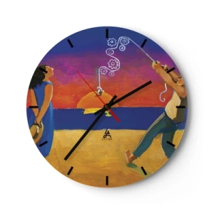 Wall clock - Clock on glass - More than a Star from the Sky - 40x40 cm