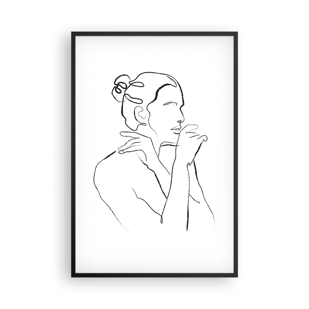 Poster in black frame - Nude: Sensual Mystery - 61x91 cm