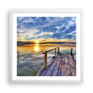 Poster in white frmae - Wind is Taking a Break - 50x50 cm