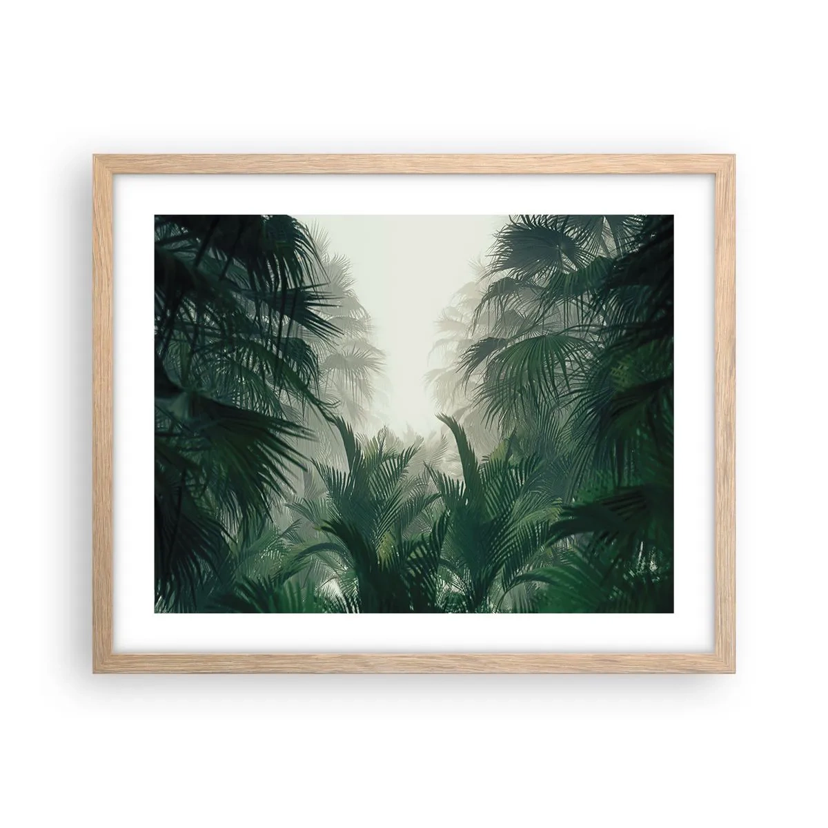 Poster in light oak frame - Tropical Secret - 50x40 cm